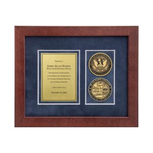Desk Frame w/ 2 Coins Award (CBP - AMO)