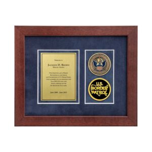 Desk Frame w/ 2 Coins Award (Border Patrol)