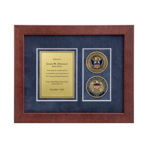 Desk Frame w/ 2 Coins Award (CBP)