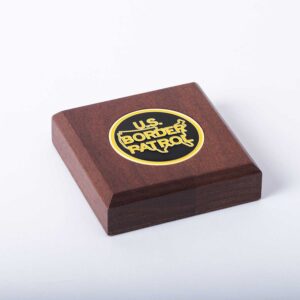 Alternative view of Wooden Paperweight w/ Coin (USBP)