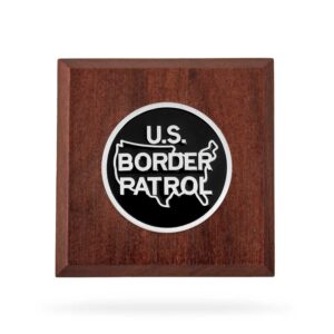 Wooden Paperweight w/ Coin (USBP) - Silver