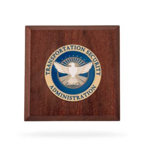 Wooden Paperweight w/ Coin (TSA)