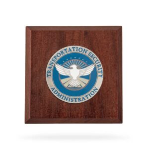 Wooden Paperweight w/ Coin (TSA) - Silver