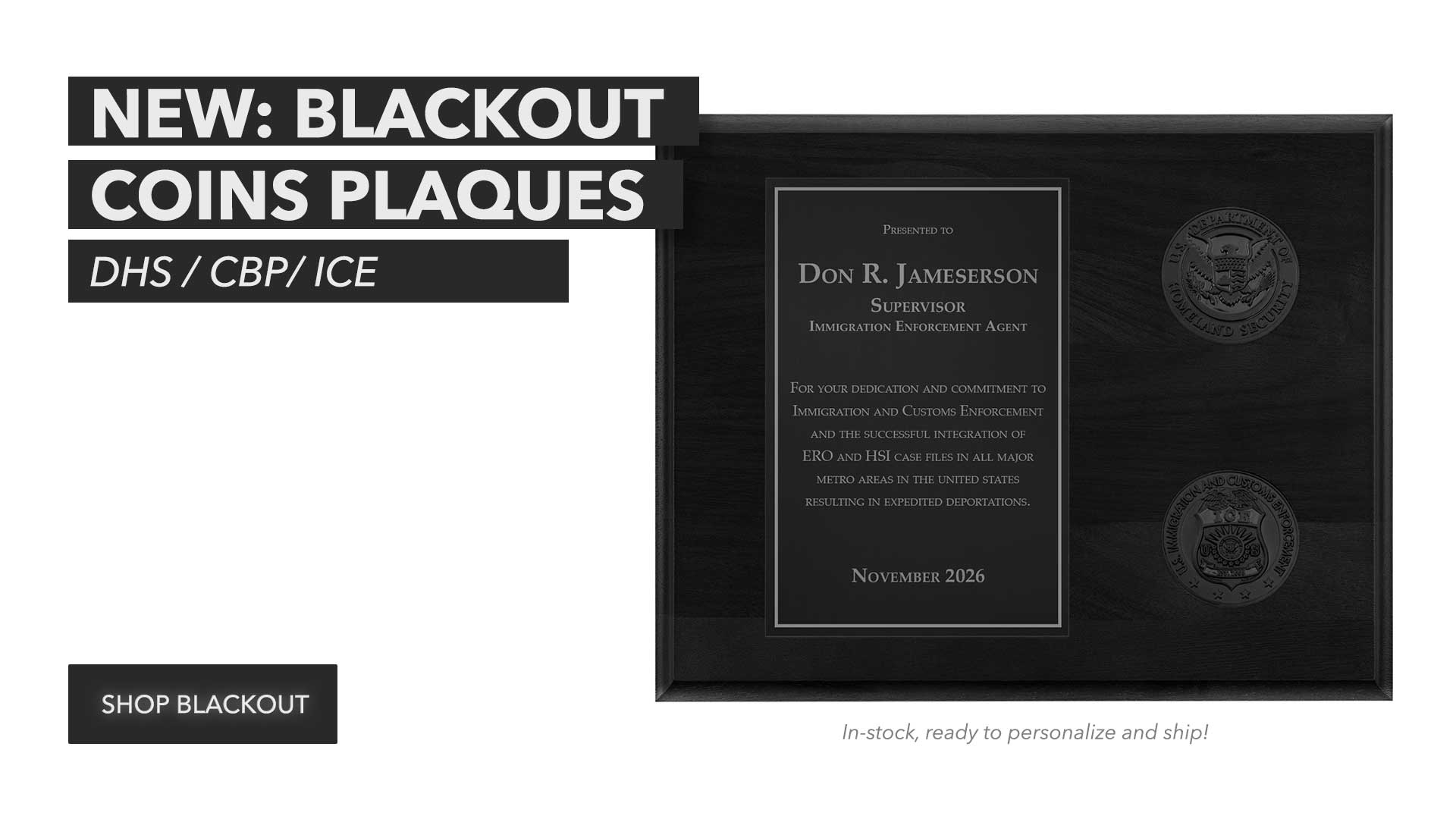new blackout series of plaques