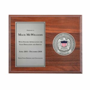 Medallion Plaque Award (FEMA) - Antique Nickel