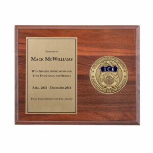 Medallion Plaque Award (ICE)