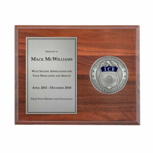 Medallion Plaque Award (ICE) - Antique Nickel