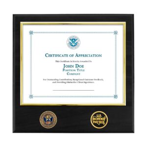 Certificate Plaque - Brass / Black