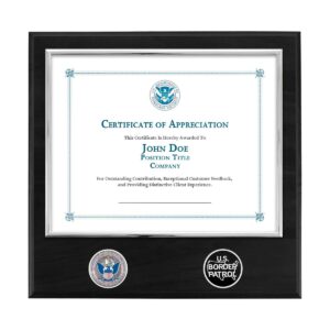 Certificate Plaque - Silver / Black