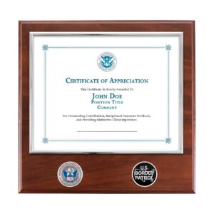 Certificate Plaque - Silver / Walnut