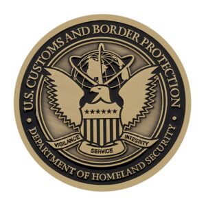 Alternative view of CBP / AMO Challenge Coin - Brass