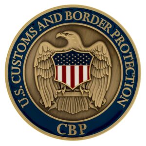 Alternative view of CBP Medallion - Brass