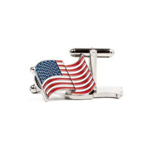 USA Flag Cufflinks (Silvertone)