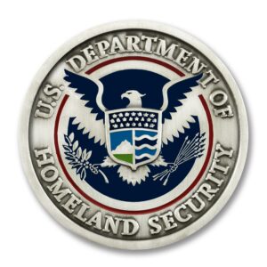 Alternative view of DHS Challenge Coin - Nickel/Silver