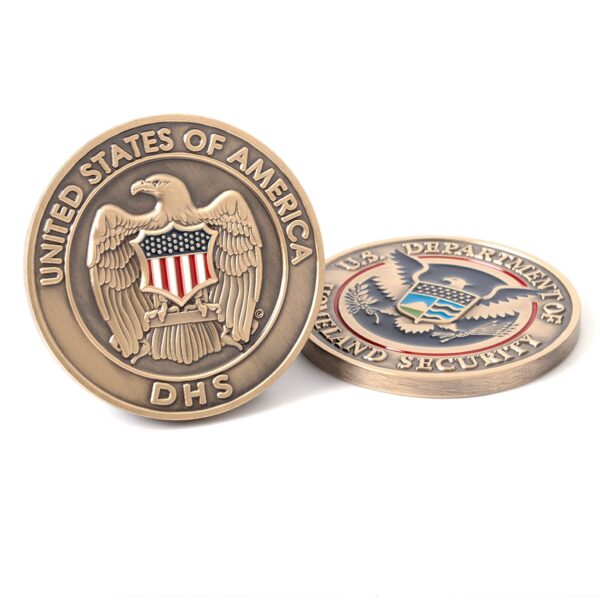 DHS Challenge Coin (Antique Brass) - DHSGiftShop.com