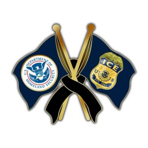 Alternative view of DHS/ICE Mourning Lapel Pin