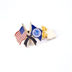 Alternative view of USA/DHS Mourning Lapel Pin