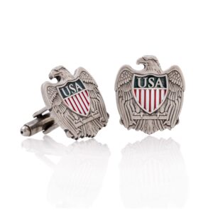 USA/Eagle Cufflinks - Antique Silver