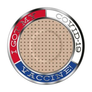 Alternative view of COVID-19 Vaccine Lapel Pin