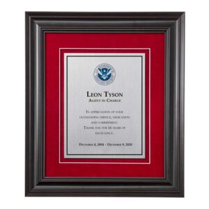 Alternative view of Shadow Box Plaque - Black (DHS)