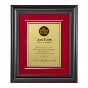 Shadow Box Plaque - Black/Brass (USBP)