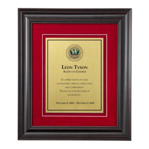 Shadow Box Plaque - Black/Brass (CBP)