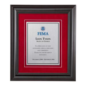 Shadow Box Plaque - Black (FEMA)