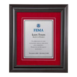 Alternative view of Shadow Box Plaque - Black (FEMA)