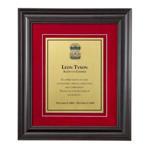 Shadow Box Plaque - Black/Brass (HSI)