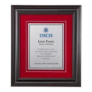 Shadow Box Plaque - Black (USCIS)