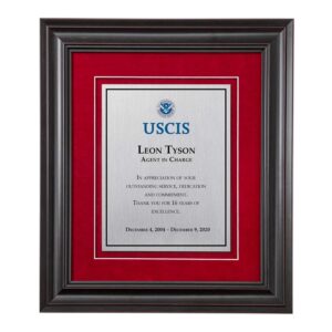 Alternative view of Shadow Box Plaque - Black (USCIS)
