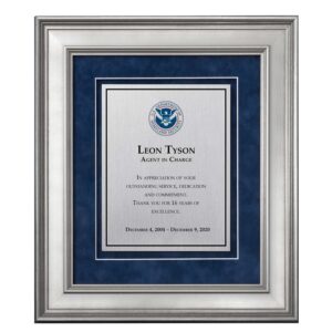 Alternative view of Shadow Box Plaque - Silver (DHS)