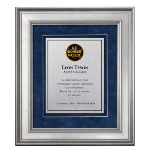 Alternative view of Shadow Box Plaque - Silver (USBP)