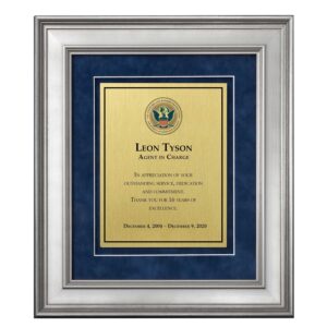 Shadow Box Plaque - Silver /Brass (CBP)