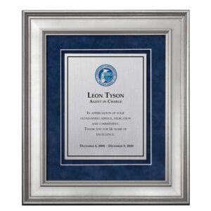 Alternative view of Shadow Box Plaque - Silver (CISA)