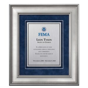 Shadow Box Plaque - Silver (FEMA)