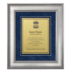 Shadow Box Plaque - Silver/Brass (HSI)