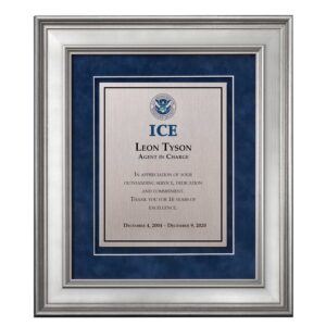 Alternative view of Shadow Box Plaque - Silver (ICE)