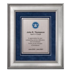 Shadow Box Plaque - Silver (TSA)