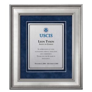 Shadow Box Plaque - Silver (USCIS)