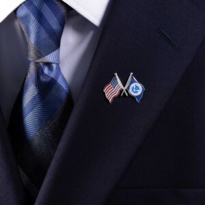 DHS Crossed Flag Lapel Pin