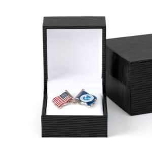 DHS Crossed Flag Lapel Pin - Black Box