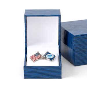DHS Crossed Flag Lapel Pin - Blue Box