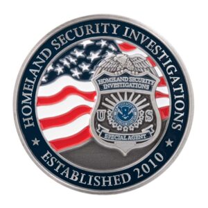 Alternative view of HSI Challenge Coin