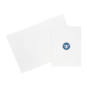 Alternative view of Two-Pocket Linen Folder (White) (TSA)