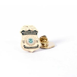 Alternative view of HSI Intelligence Badge Lapel Pin