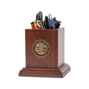 Wooden Pencil Cup w/ Coin (CBP - AMO)