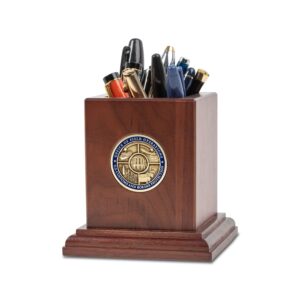 Wooden Pencil Cup w/ Coin (CBP-OFO)
