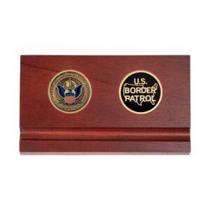 2 Coin Desk Pen Holder (USBP) - Brass