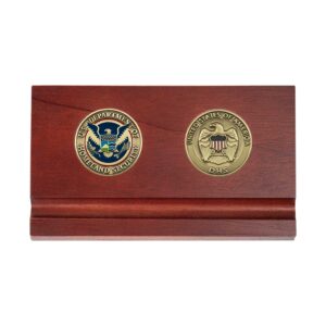 2 Coin Desk Pen Holder (DHS) - Brass